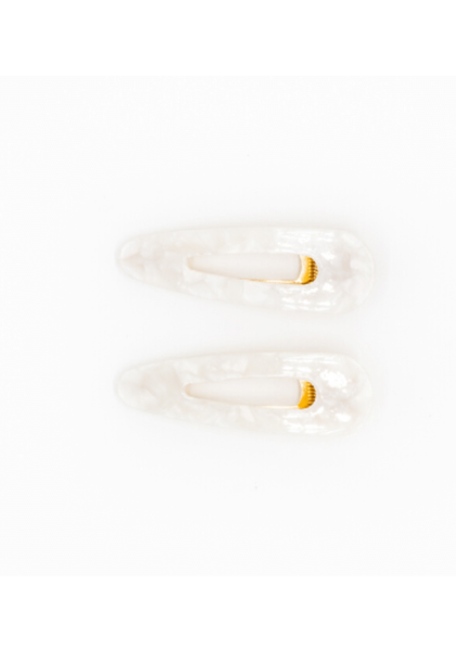 Triangle-Hairclips-White